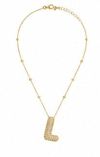 Initial sparkle Necklace ￼￼