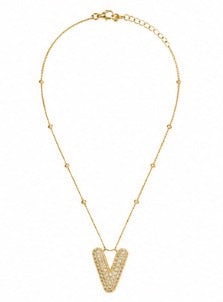 Initial sparkle Necklace ￼￼