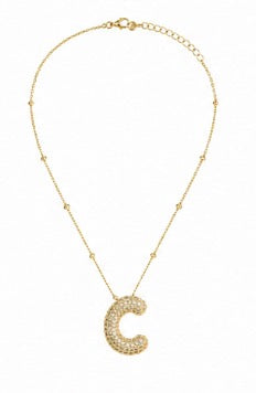 Initial sparkle Necklace ￼￼