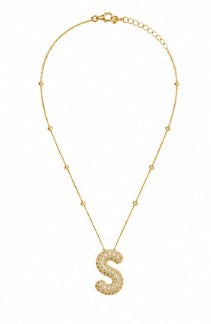 Initial sparkle Necklace ￼￼