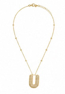 Initial sparkle Necklace ￼￼