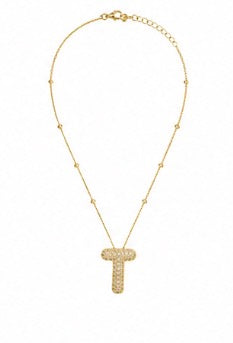 Initial sparkle Necklace ￼￼