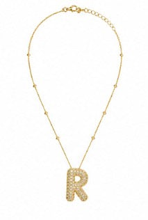 Initial sparkle Necklace ￼￼