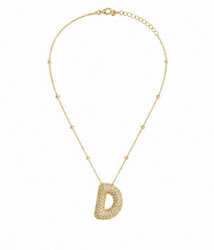 Initial sparkle Necklace ￼￼