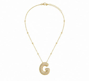Initial sparkle Necklace ￼￼