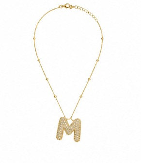 Initial sparkle Necklace ￼￼