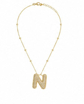 Initial sparkle Necklace ￼￼
