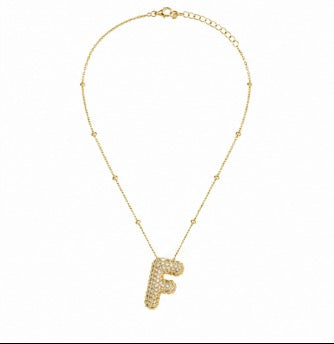 Initial sparkle Necklace ￼￼
